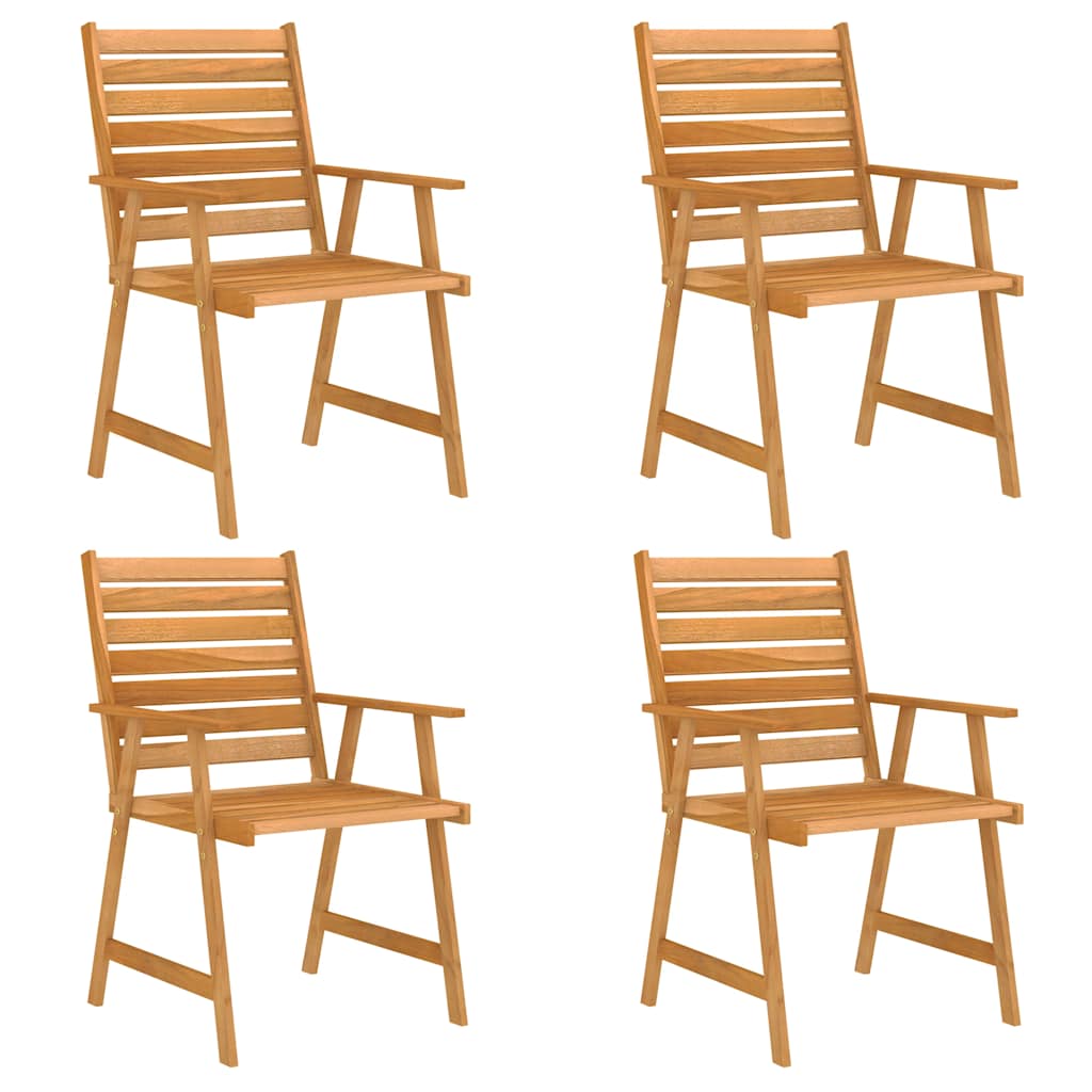 5 Pcs conjunto de jantar para jardim madeira de acácia maciça