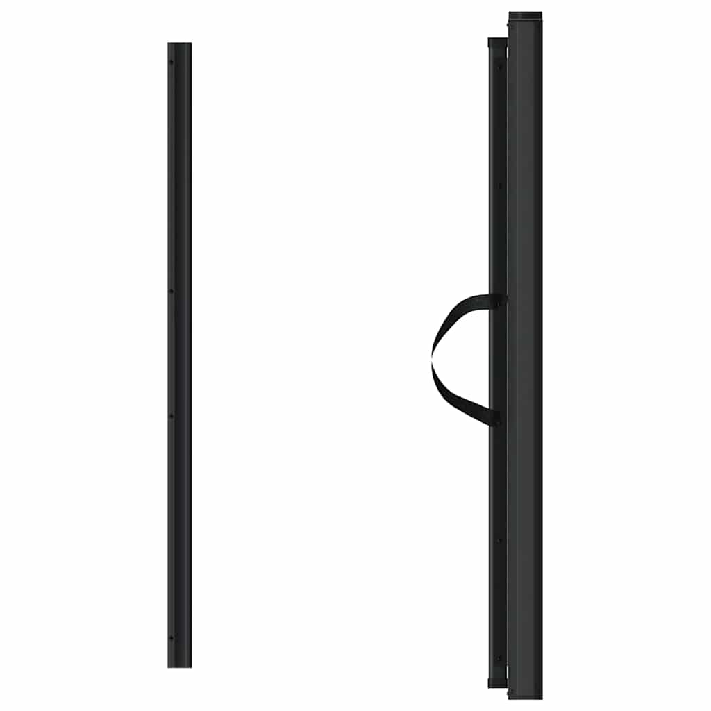 Portão retrátil p/ animais de estimação 82,5x125 cm preto