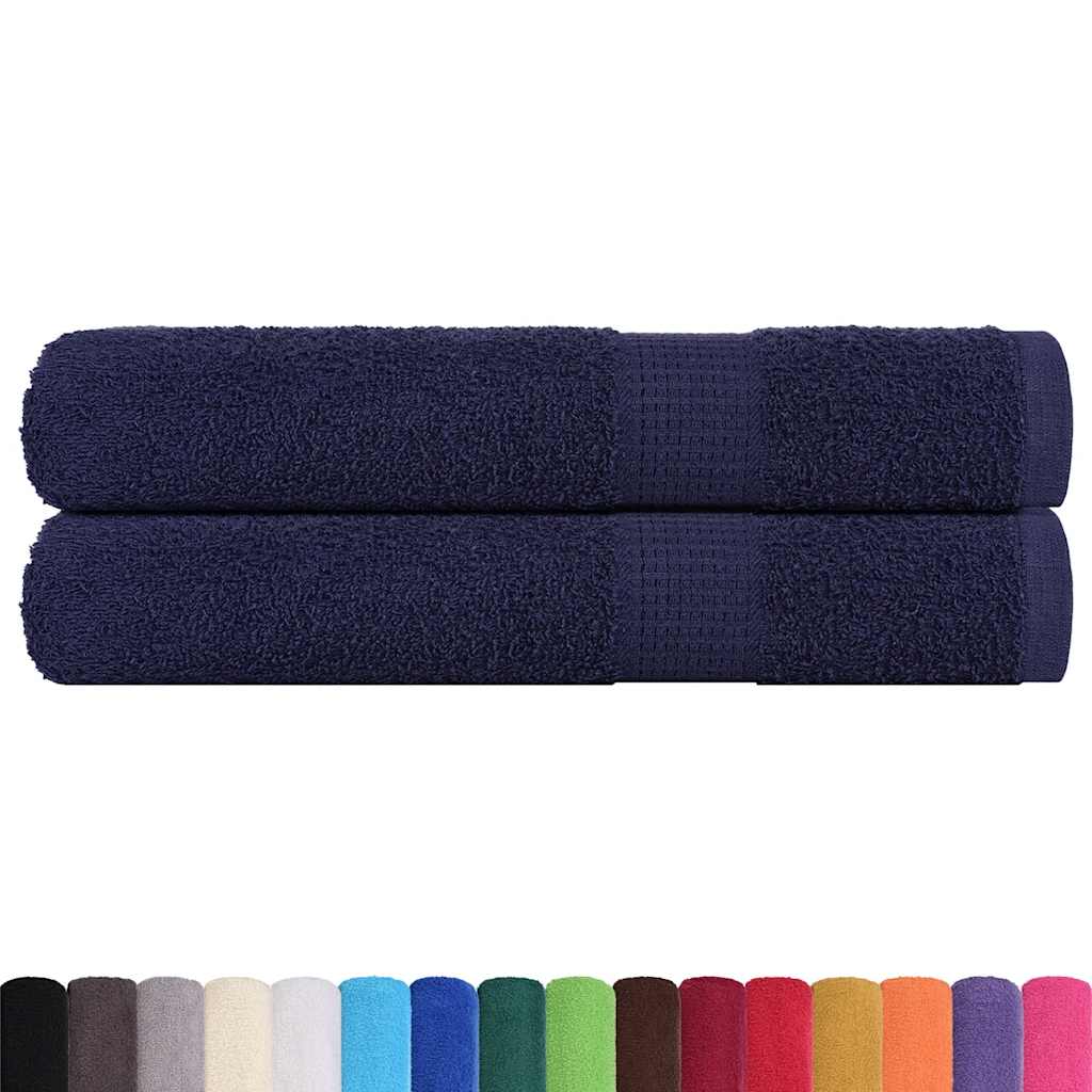 Toalhas sauna frogn 2 pcs 80x200 cm 360 g/m² azul marinho