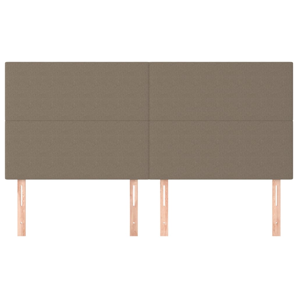 Cabeceira taupe 200x5x118/128 cm tecido
