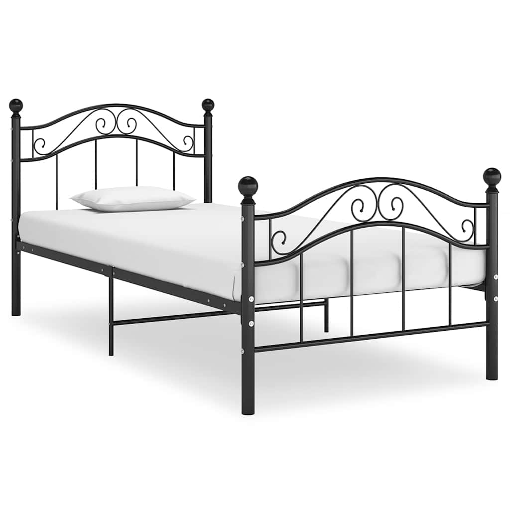 Estrutura de cama 90x200 cm metal preto