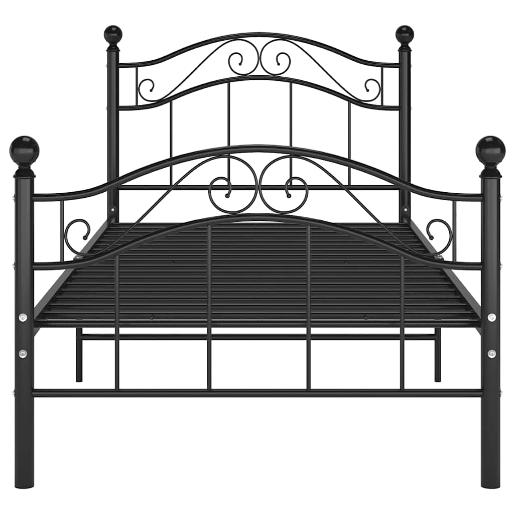 Estrutura de cama 90x200 cm metal preto