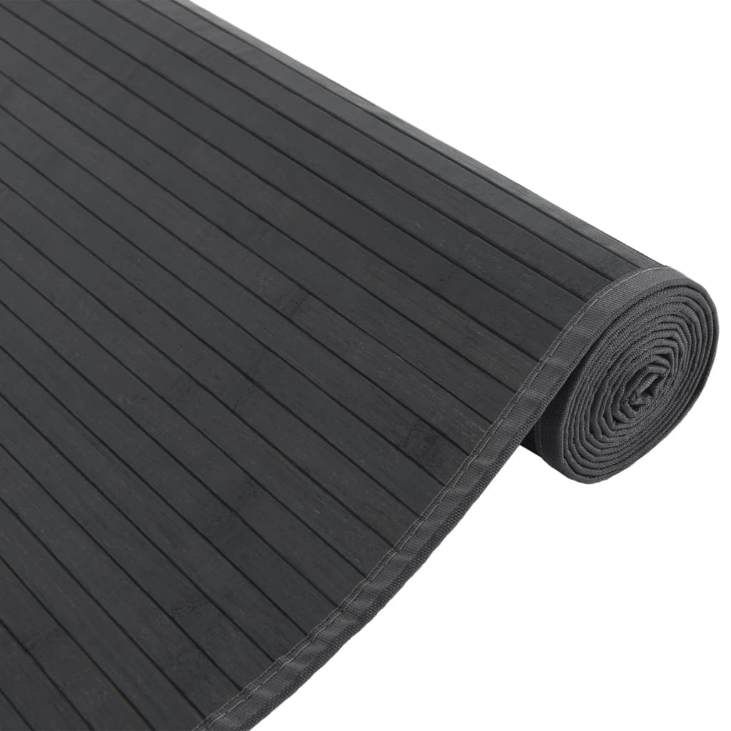 Tapete retangular 80x200 cm bambu cinzento