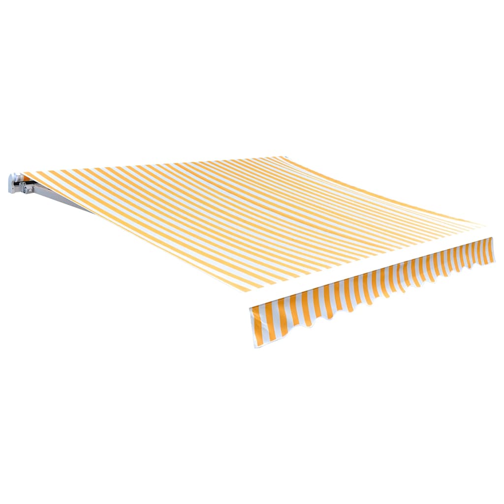 Tecido de substituição para toldo laranja e branco 500x300 cm poliéster