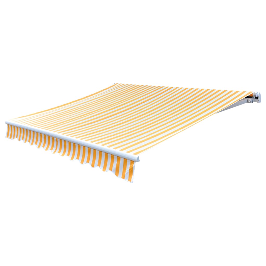 Tecido de substituição para toldo laranja e branco 500x300 cm poliéster