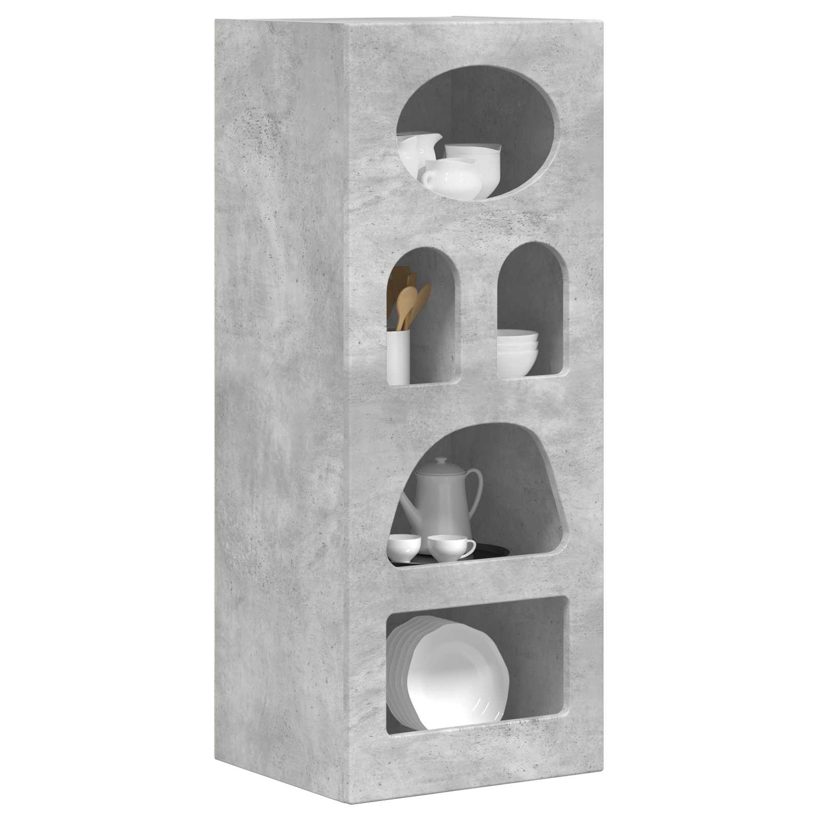 Buffet elst cinzento 40 x 35 x 100,5 cm derivados de madeira