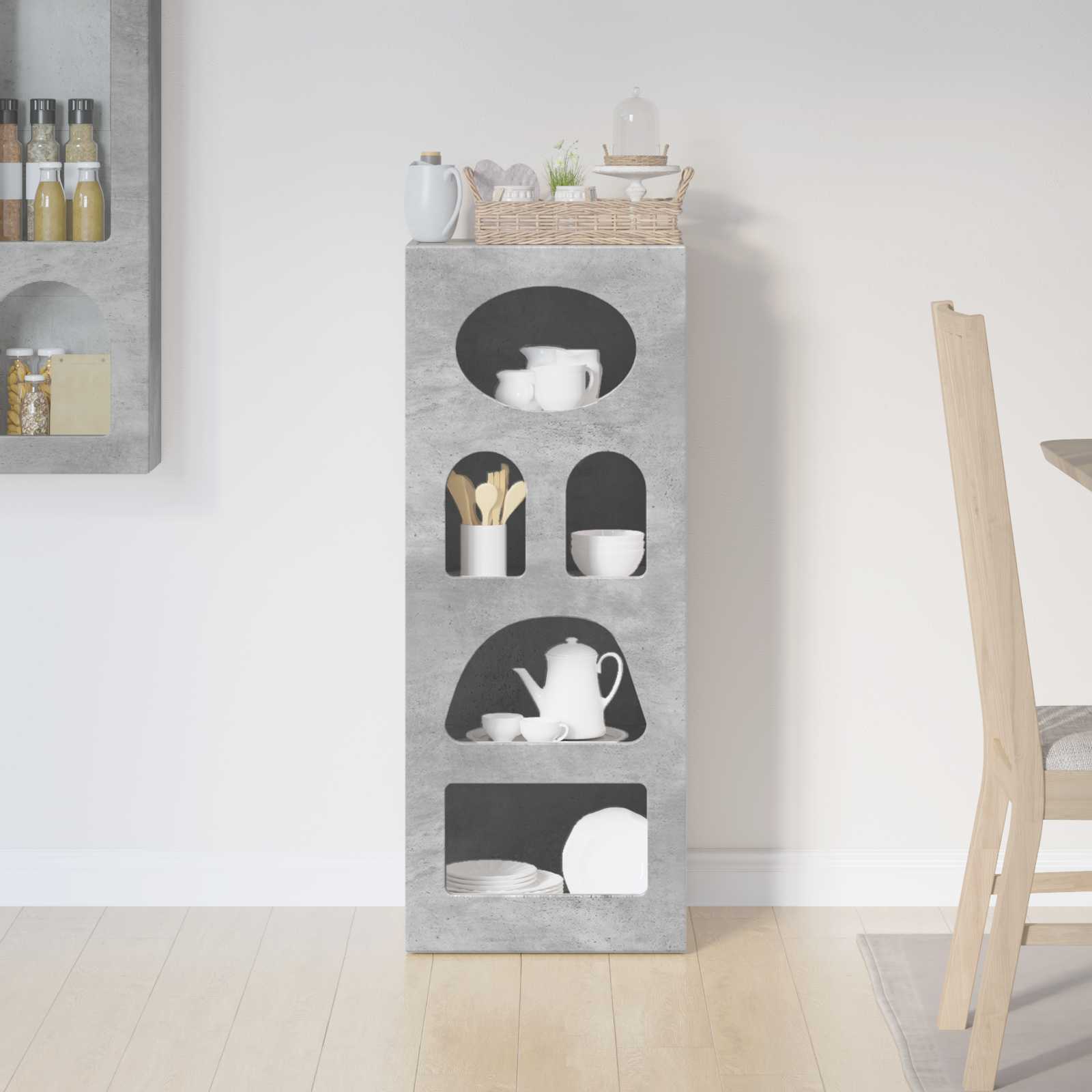 Buffet elst cinzento 40 x 35 x 100,5 cm derivados de madeira