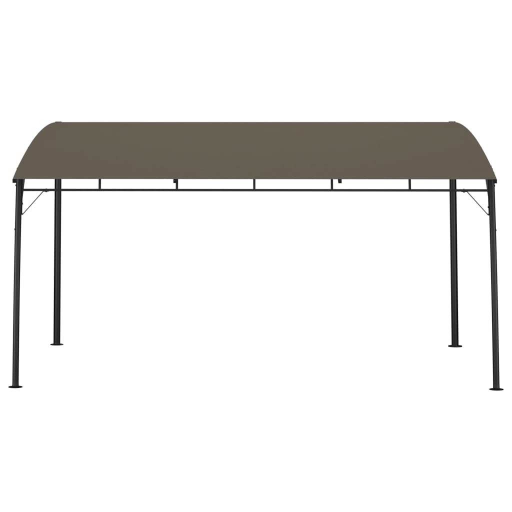 Toldo para-sol de jardim 4x3x2,55 m cinzento-acastanhado