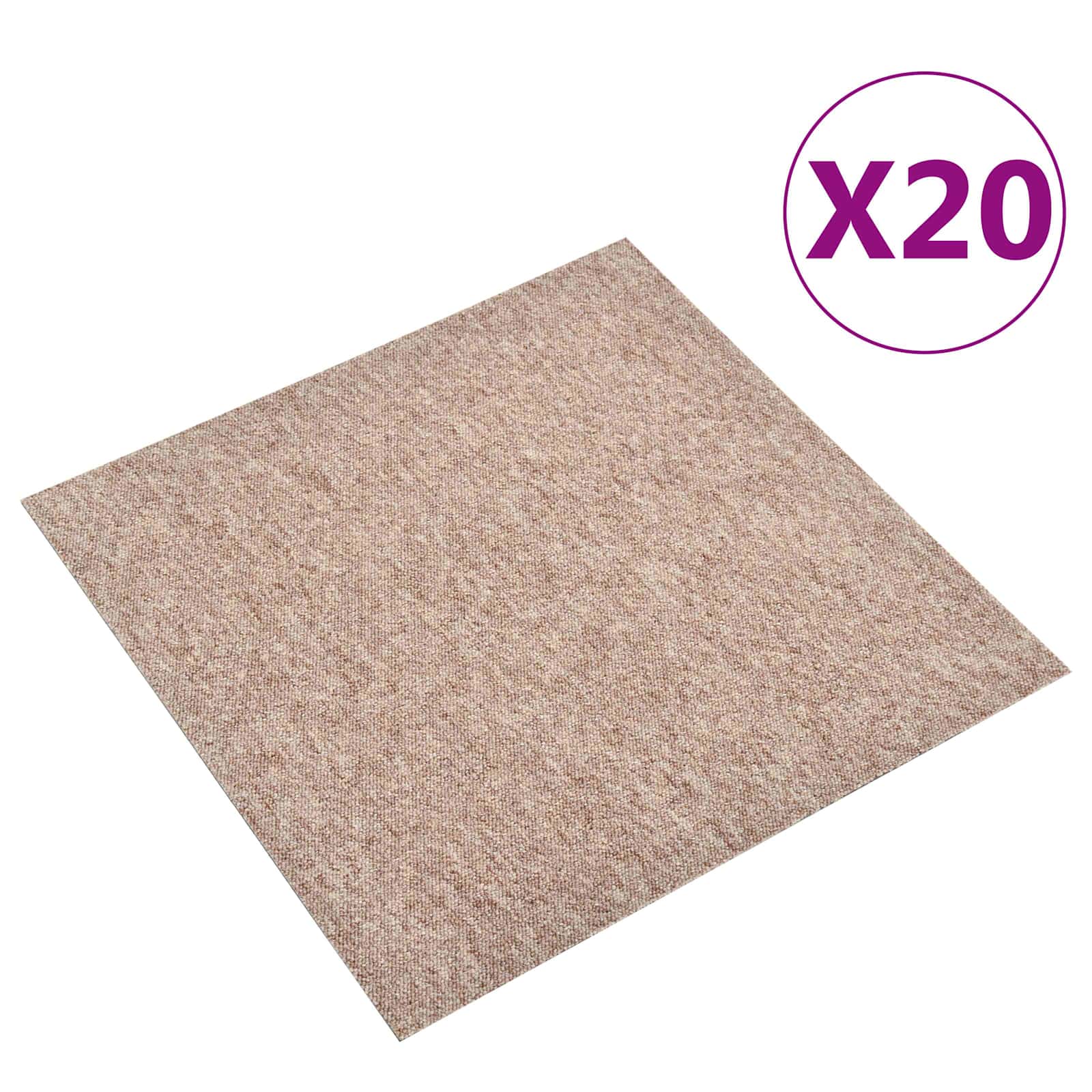 Tapete 20 unid. bege 50 x 50 cm 100% polipropileno