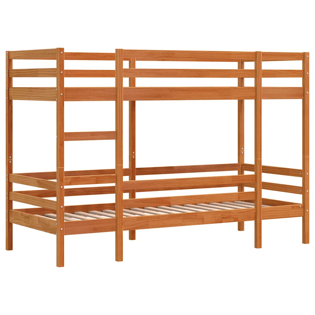 Beliche 90x200 cm madeira de pinho maciça castanho cera