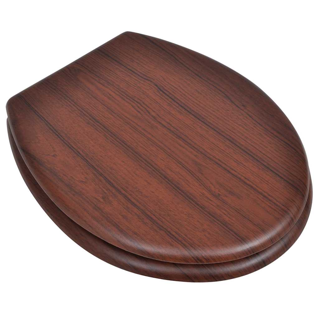 Assentos de sanita com tampas 2 pcs MDF castanho
