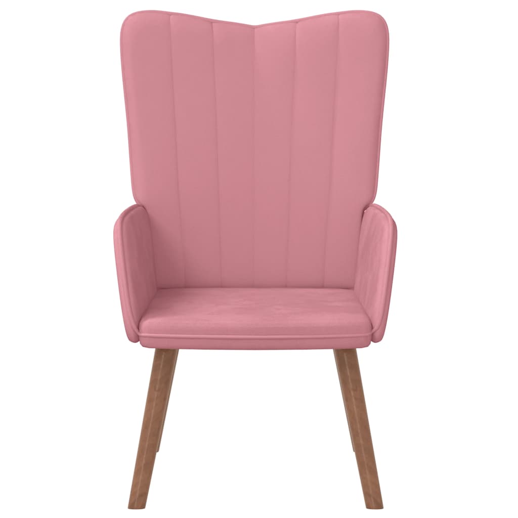 Cadeira de descanso veludo rosa