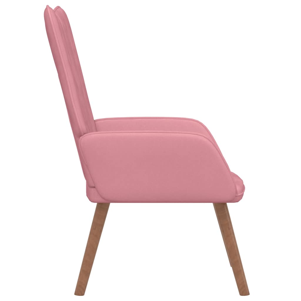 Cadeira de descanso veludo rosa