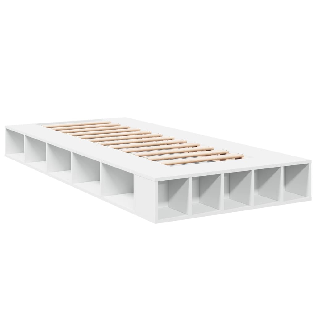 Estrutura de cama 90x190 cm derivados de madeira branco