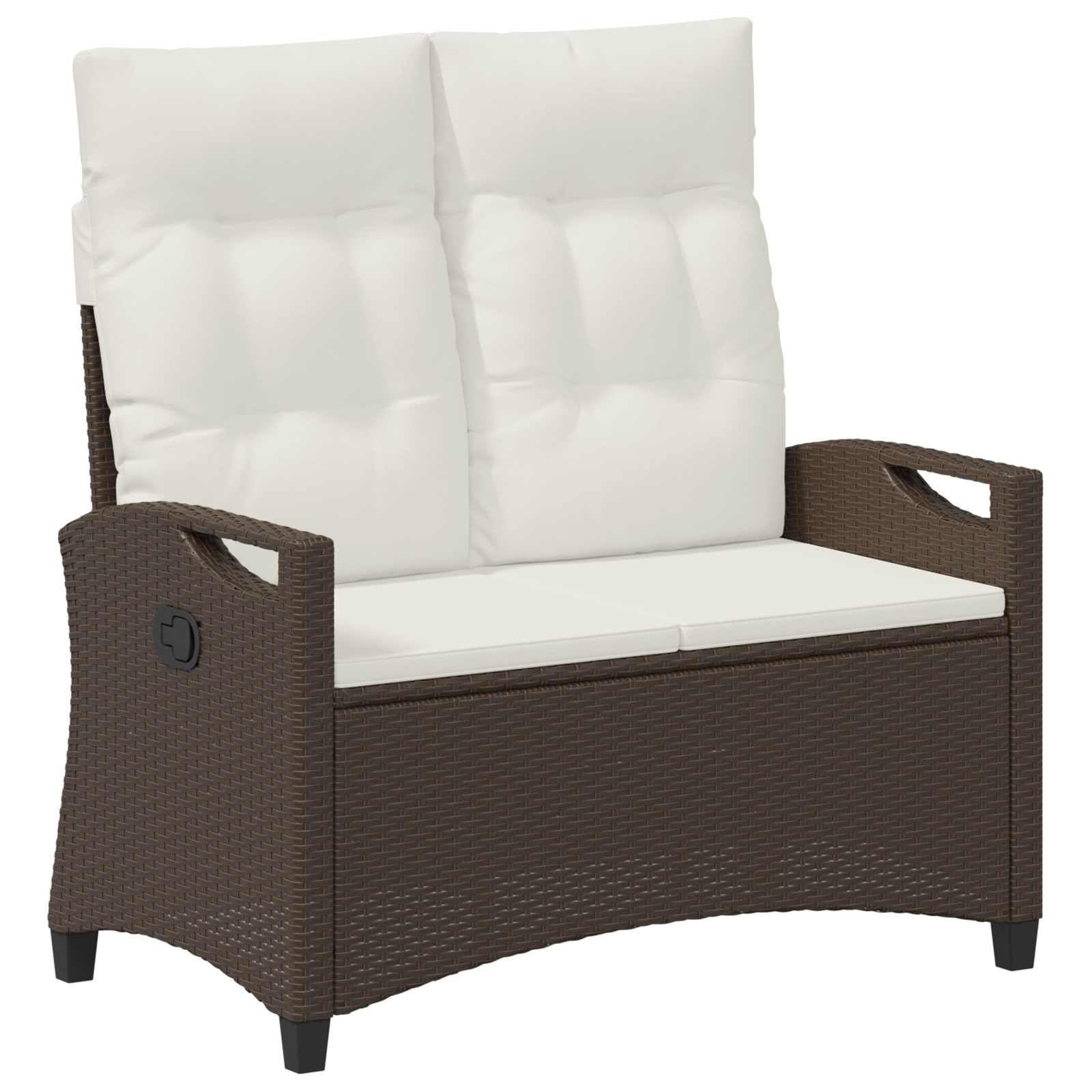 Banco de jardim marrom e creme 105 x 60 x 112 cm