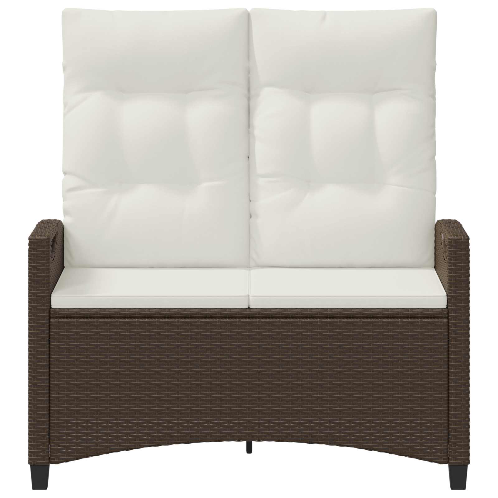 Banco de jardim marrom e creme 105 x 60 x 112 cm