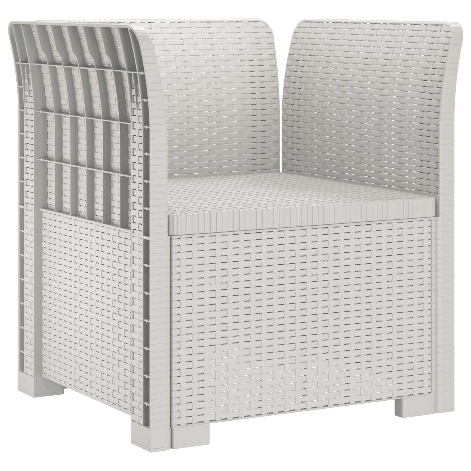 Poltrona 1 lugar look rattan PP branco