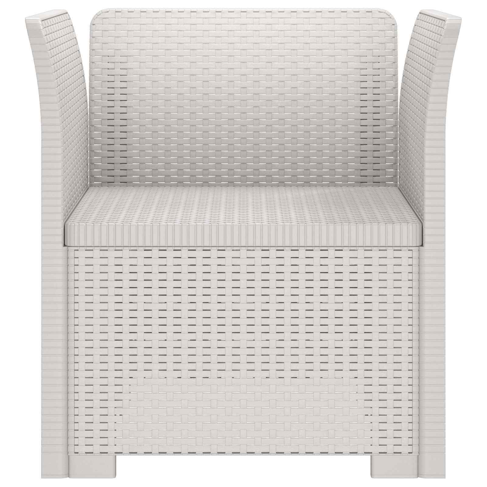 Poltrona 1 lugar look rattan PP branco
