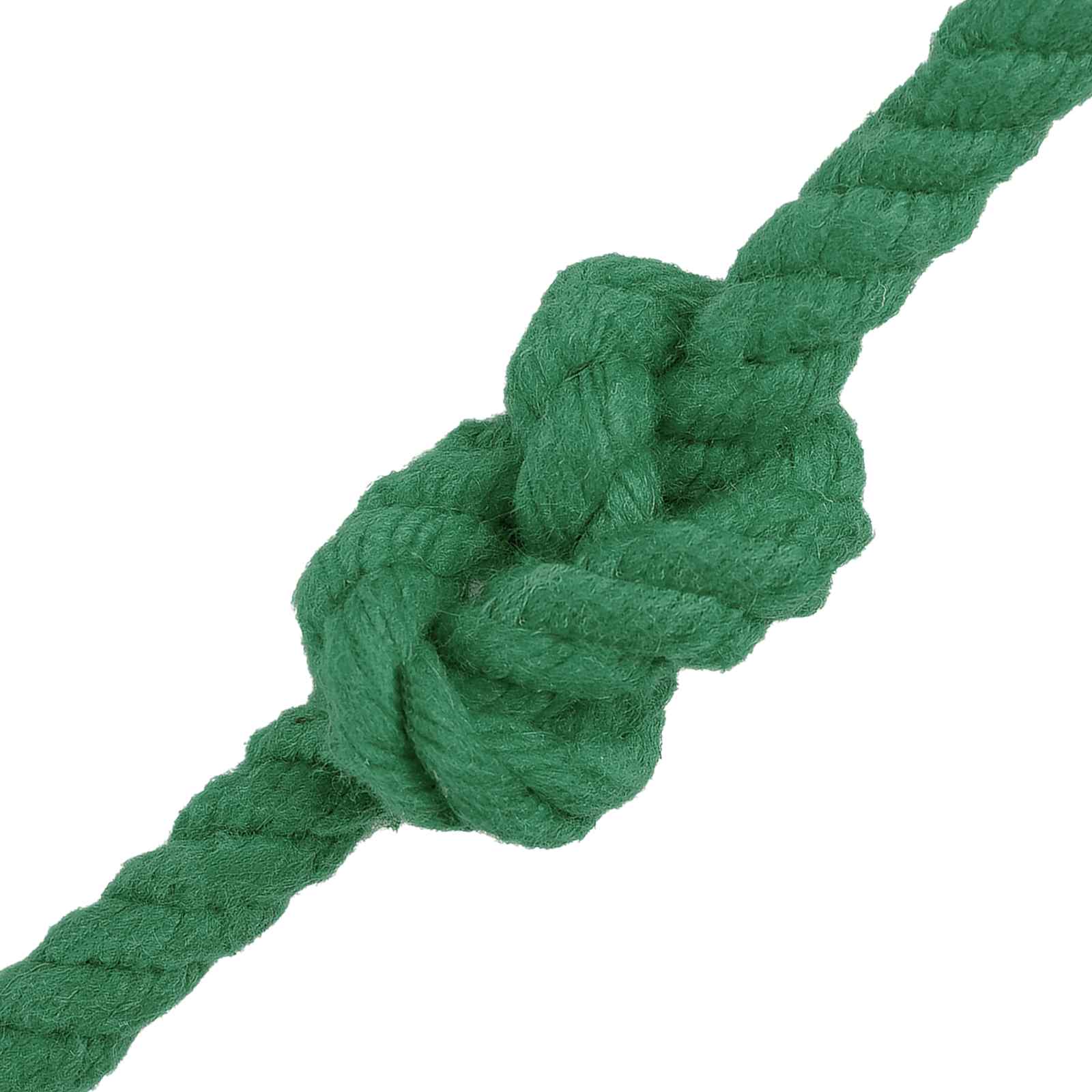 Corda de algodão 8 mm 25 m verde 100% algodão