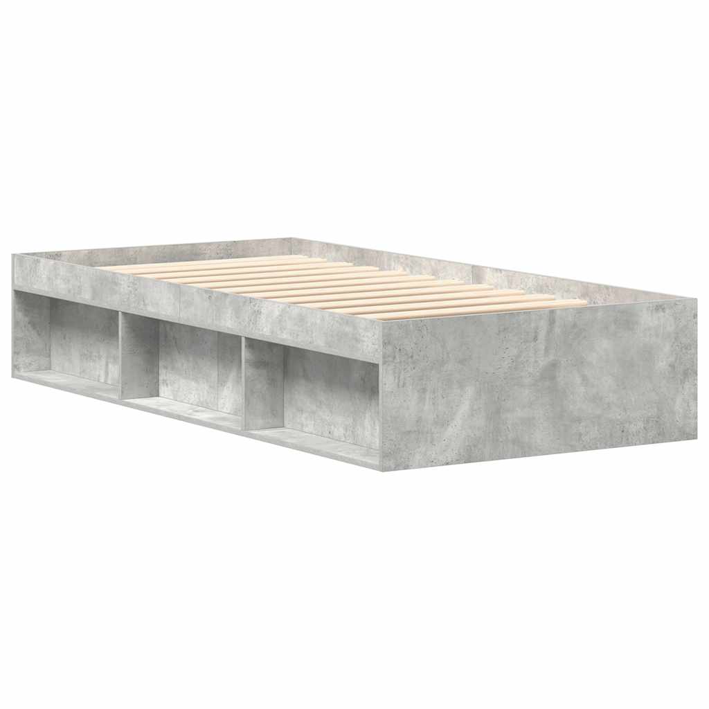 Estrutura de cama 100x200 cm cinza cimento