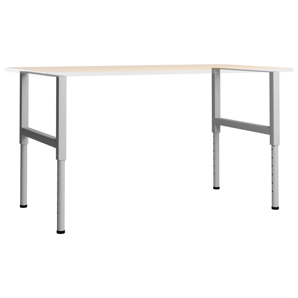 Estruturas bancada ajustáveis 2 pcs 85x(69-95,5) cm metal cinza