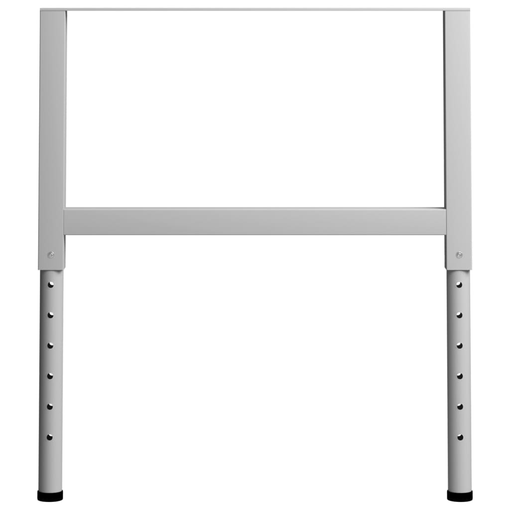Estruturas bancada ajustáveis 2 pcs 85x(69-95,5) cm metal cinza