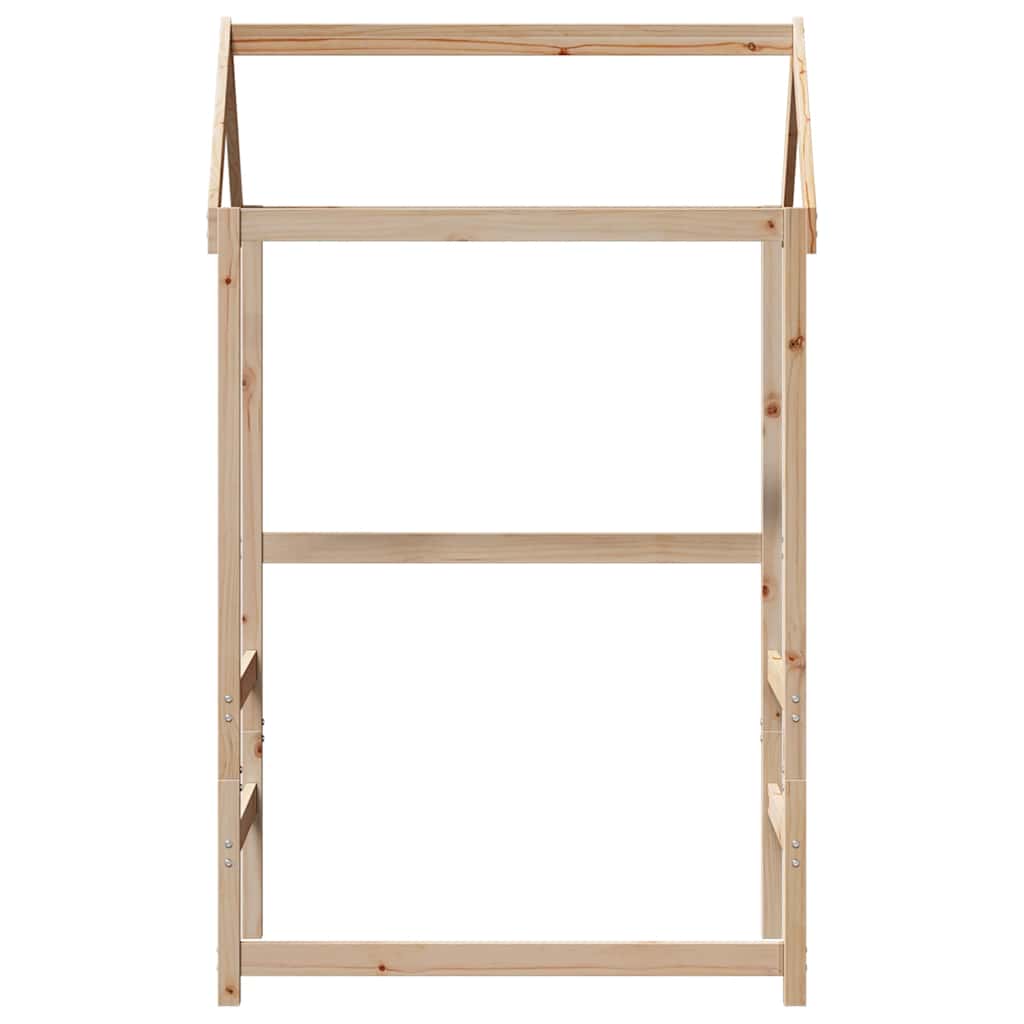 Telhado de cama infantil 98x70x176,5 cm madeira de pinho maciça