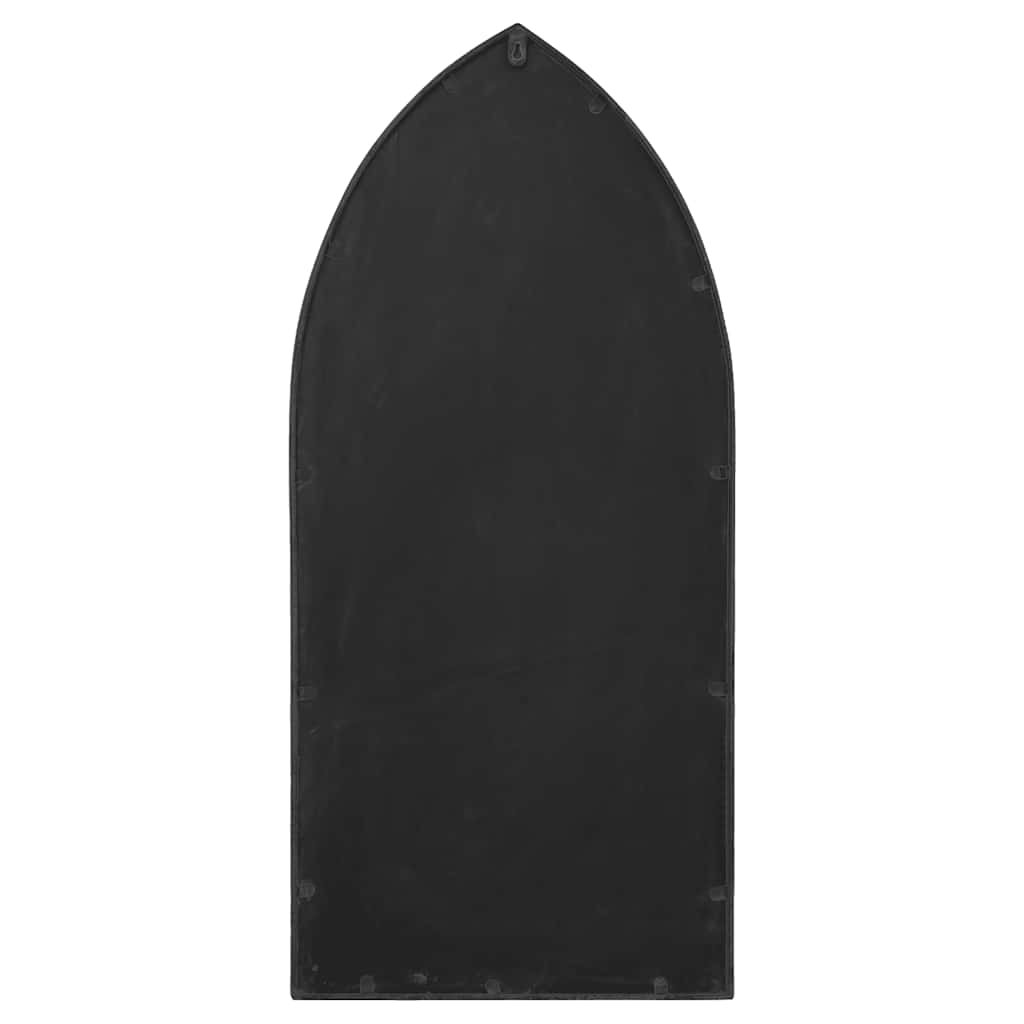Espelho de jardim p/ uso exterior ferro 100x45 cm preto