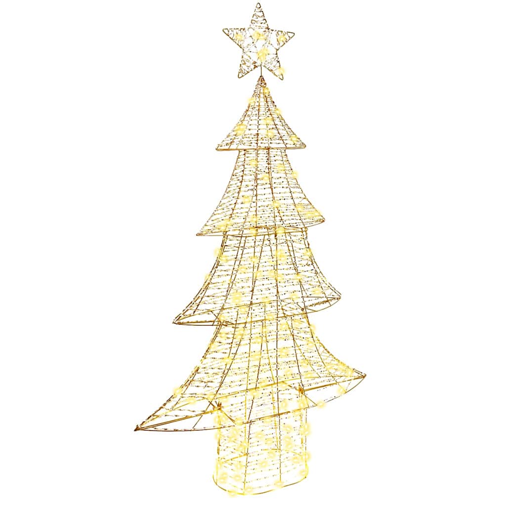 Árvore de natal com 160 leds branco quente 151 cm PET