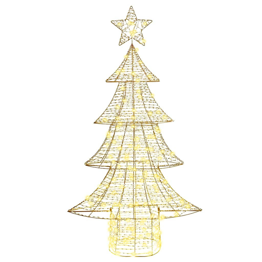 Árvore de natal com 160 leds branco quente 151 cm PET