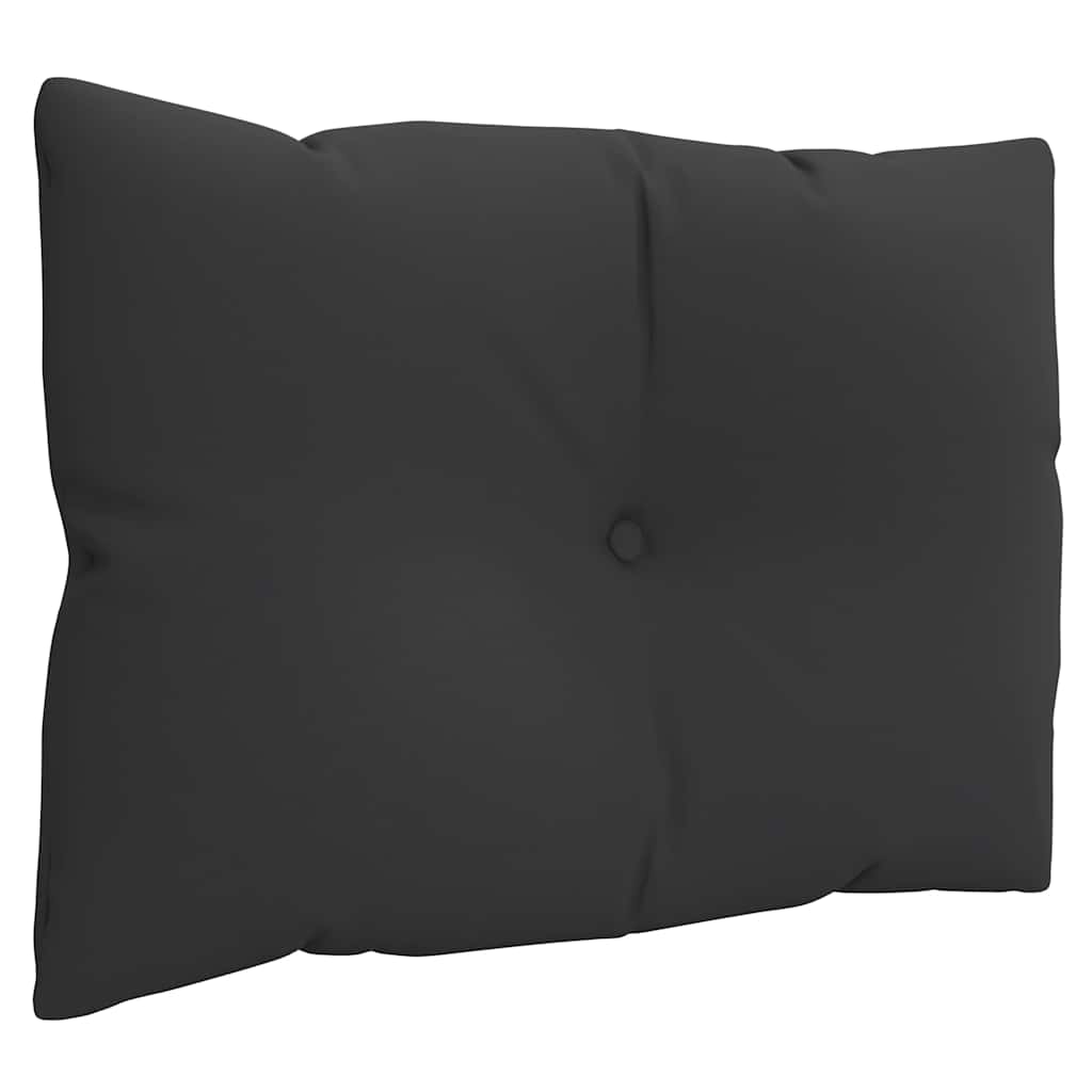 Almofadões para sofás de paletes 3 pcs tecido preto