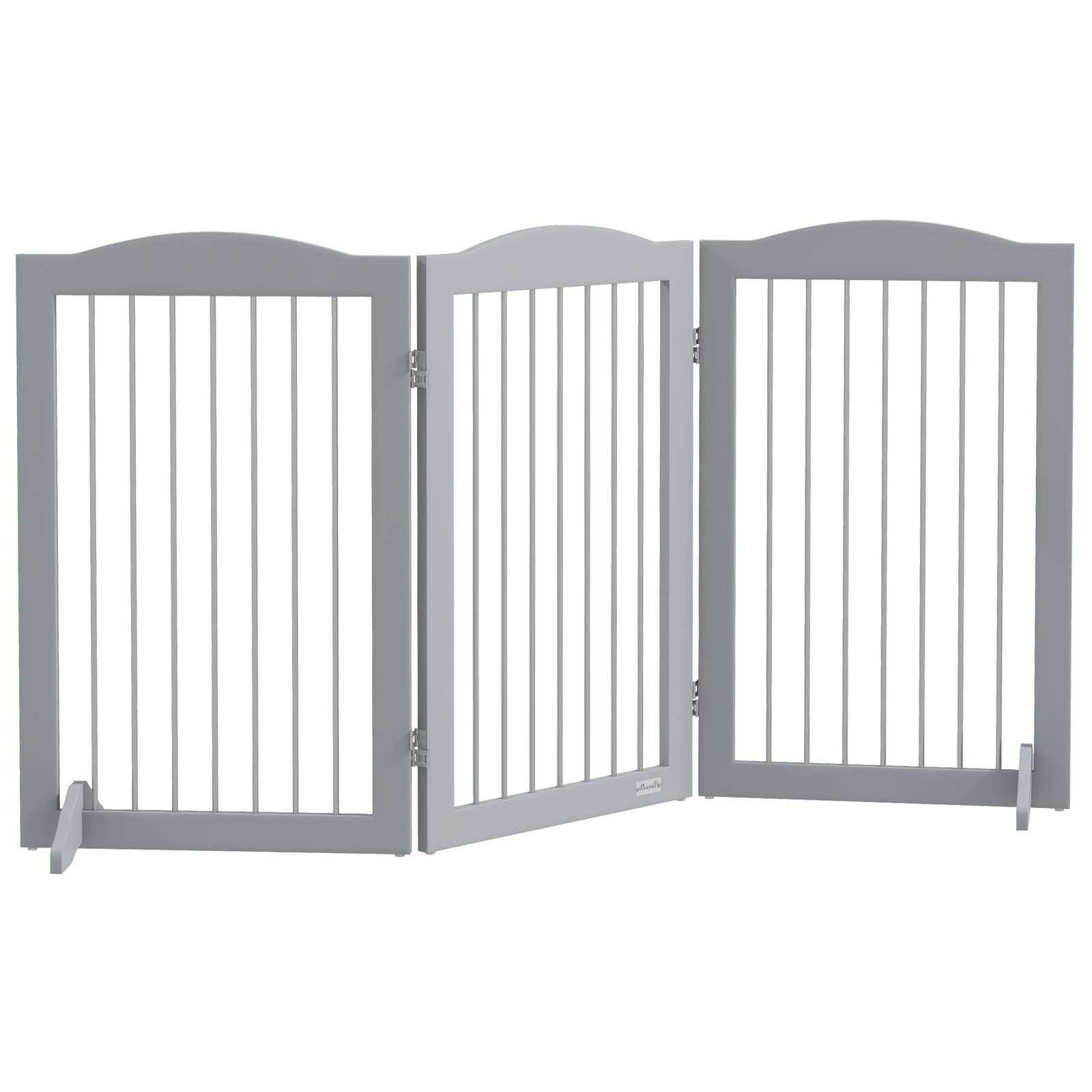 Barreira de segurança para cães barreira de segurança para escadas e portas dobrável com suporte de pé 154x30x80cm cinzento