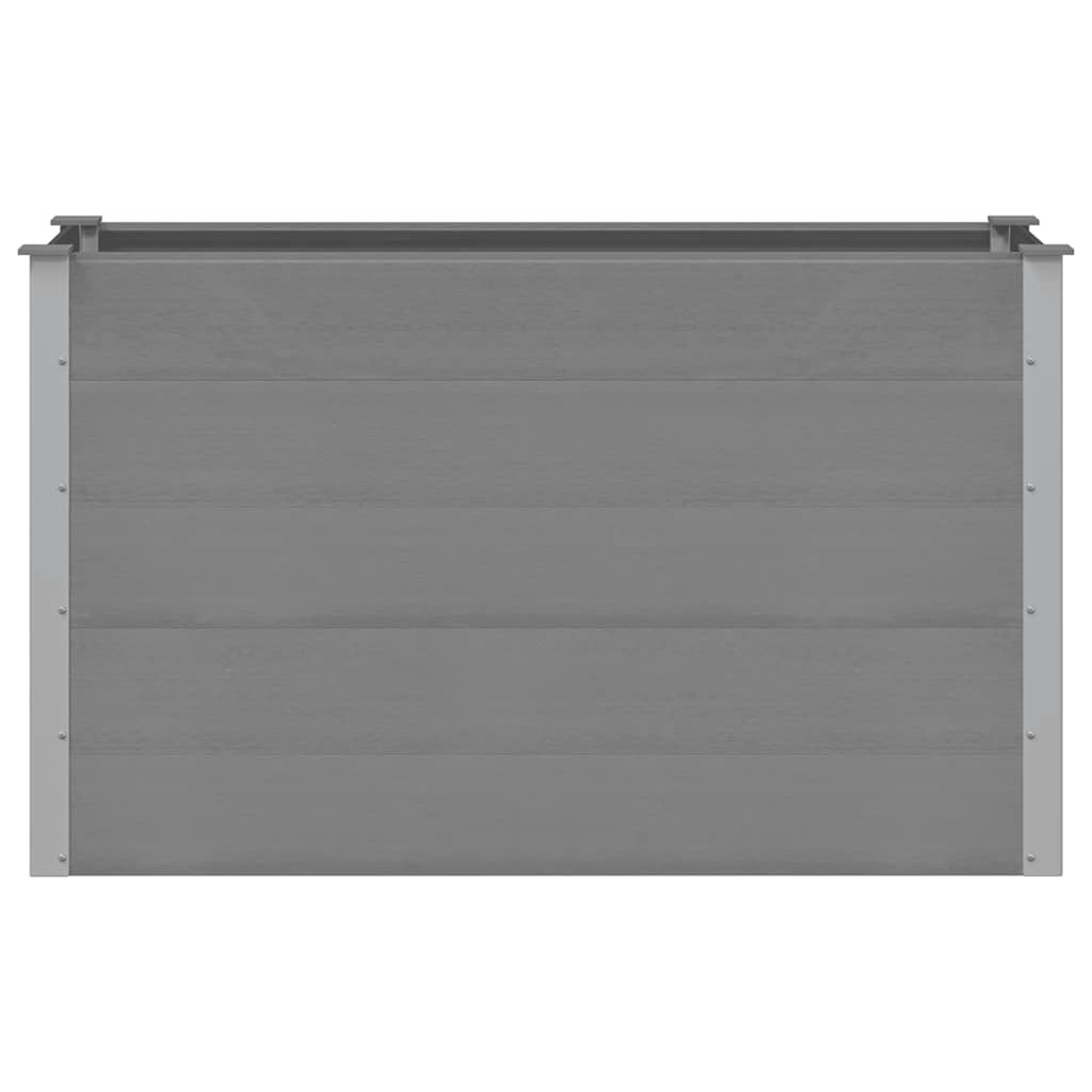 Canteiro elevado para jardim wpc 150x50x91 cm cinzento