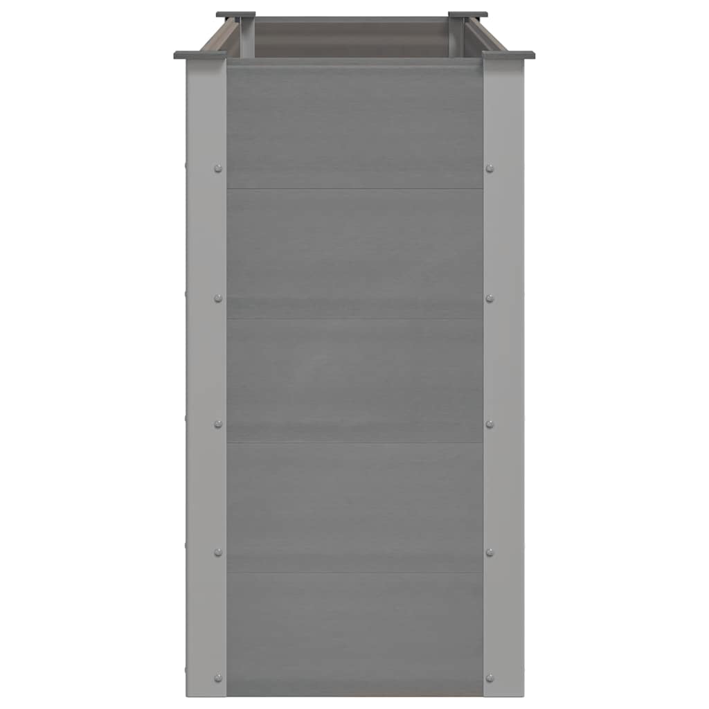 Canteiro elevado para jardim wpc 150x50x91 cm cinzento