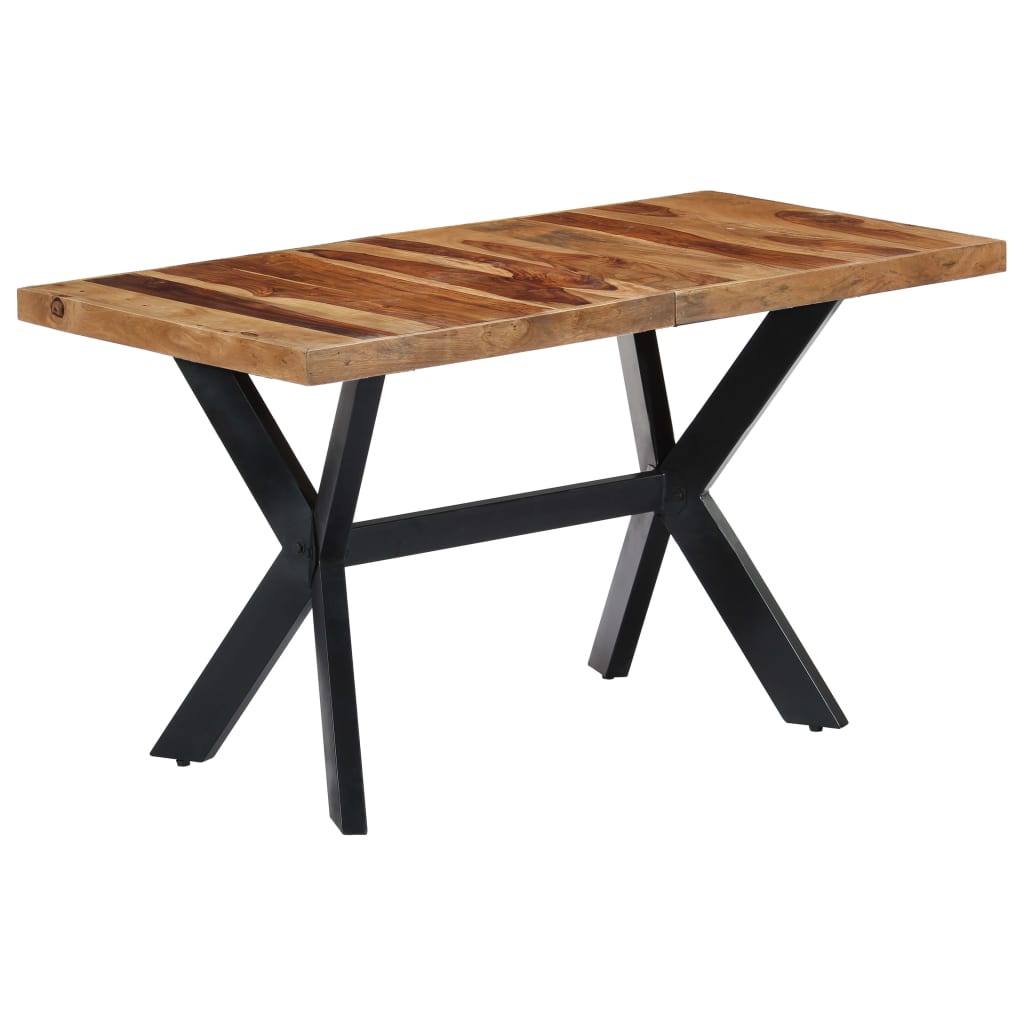 Mesa de jantar 140x70x75 cm madeira de acácia maciça