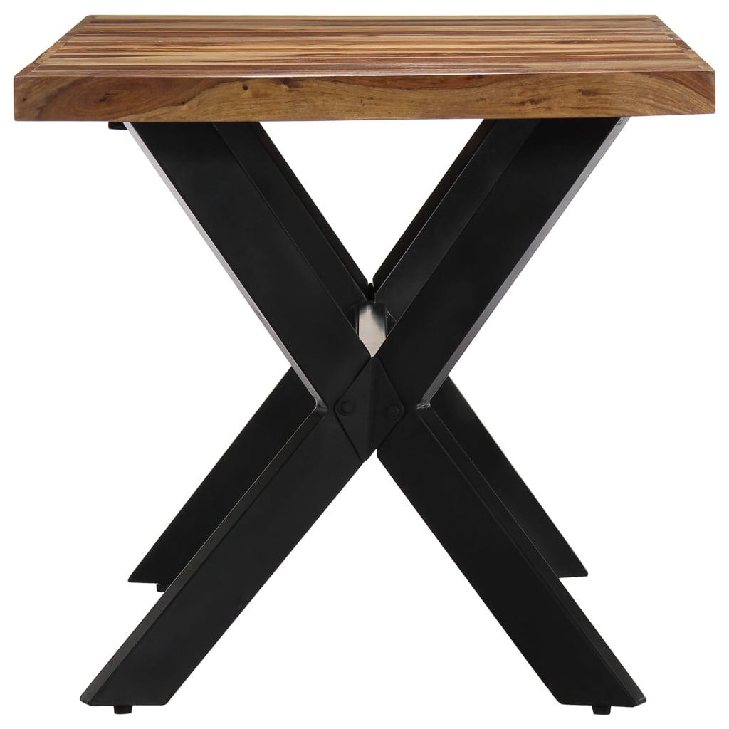 Mesa de jantar 140x70x75 cm madeira de acácia maciça