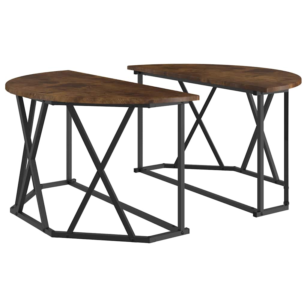 Mesa de centro carvalho defumado 80 x 80 x 42 cm