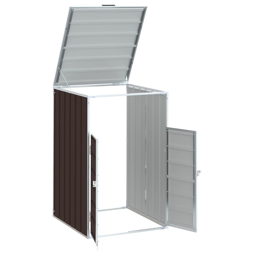 Abrigo para caixote do lixo 72x81x115 cm aço preto