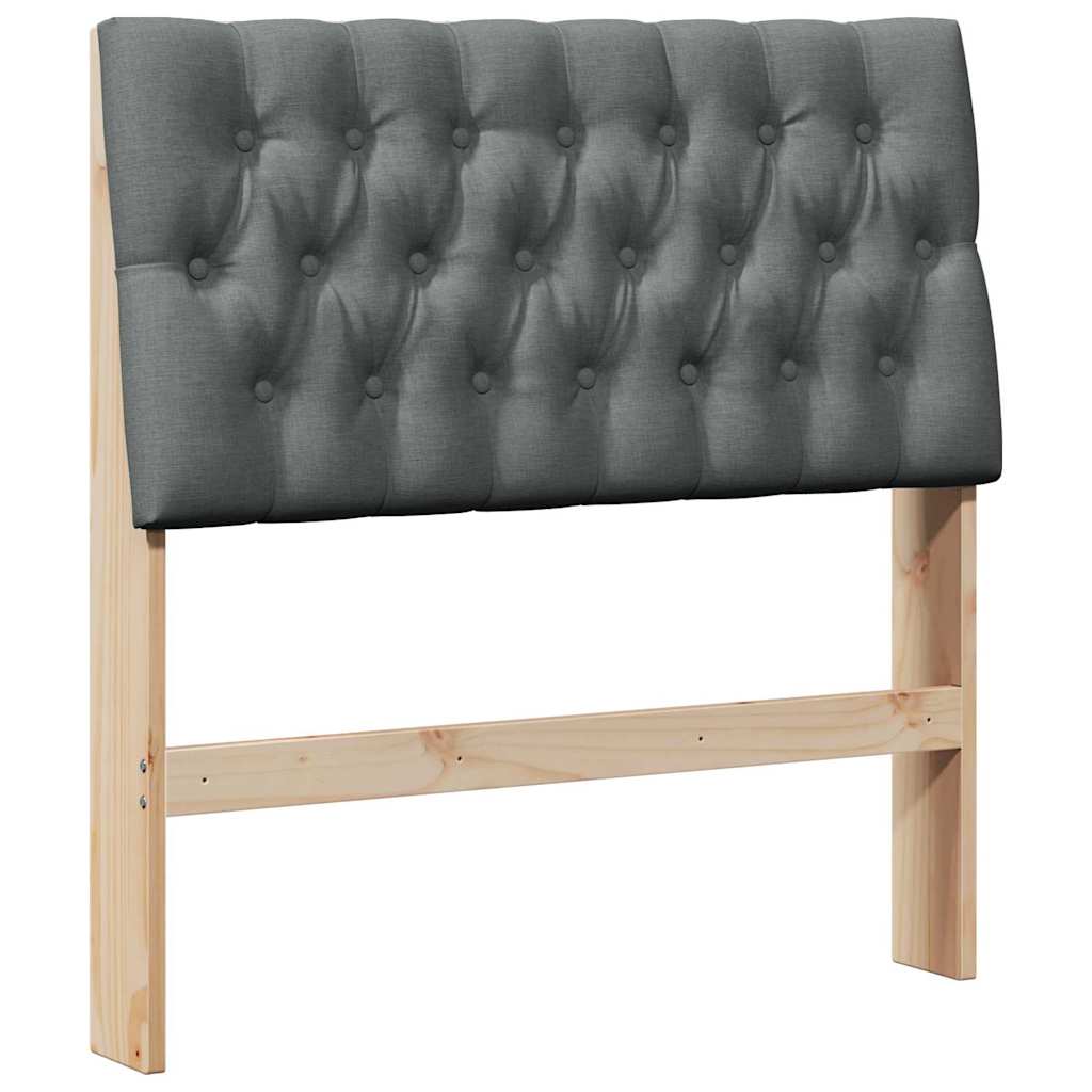 Cabeceira estofada cinza escuro 90 cm