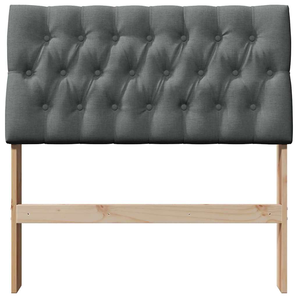 Cabeceira estofada cinza escuro 90 cm