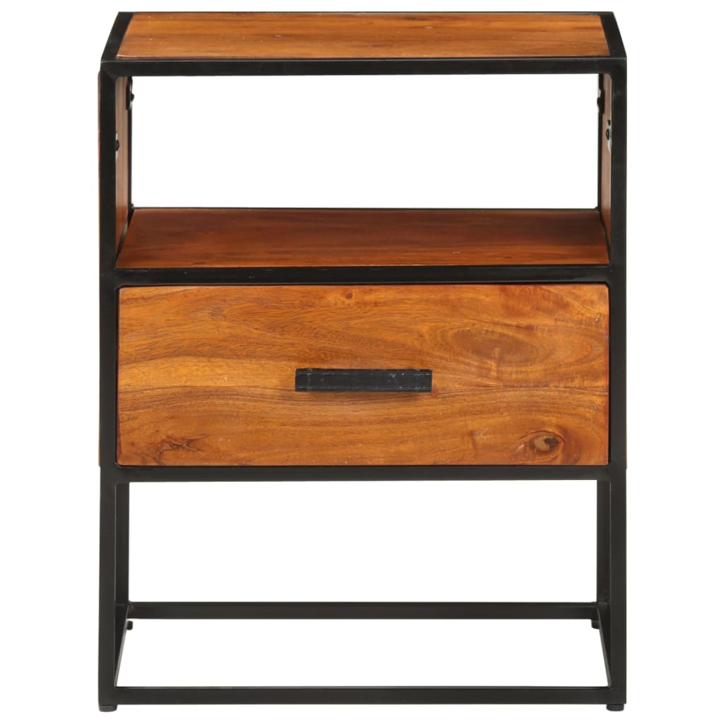 Mesa de cabeceira 40x30x50 cm madeira de acácia maciça