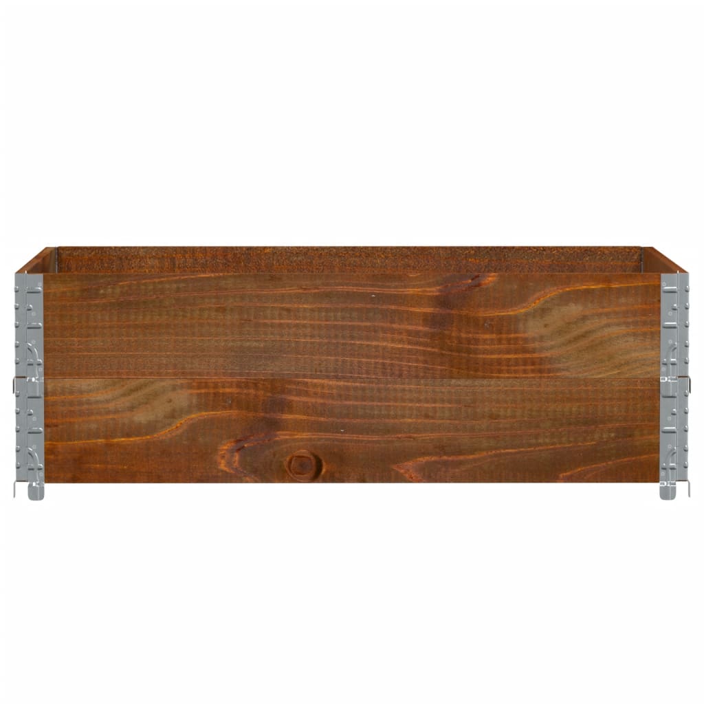 Colares p/ paletes 2 pcs 120x80cm madeira pinho maciça castanho
