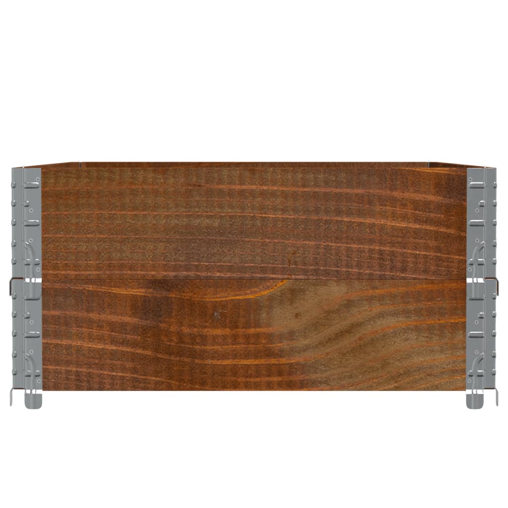 Colares p/ paletes 2 pcs 120x80cm madeira pinho maciça castanho