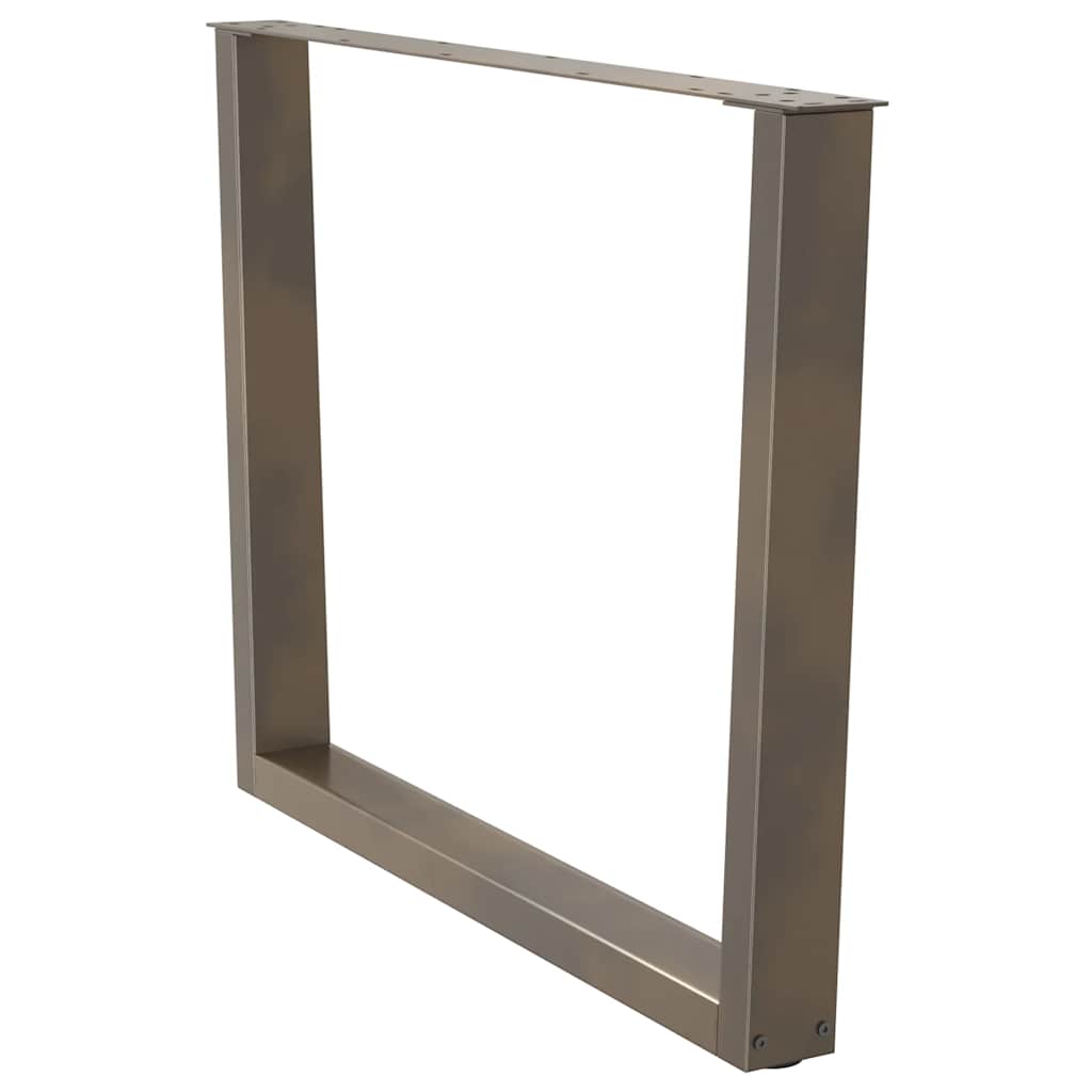 Pés para mesa de jantar em formato de v, 3 peças, aço natural, 100x(72-73,3) cm, aço