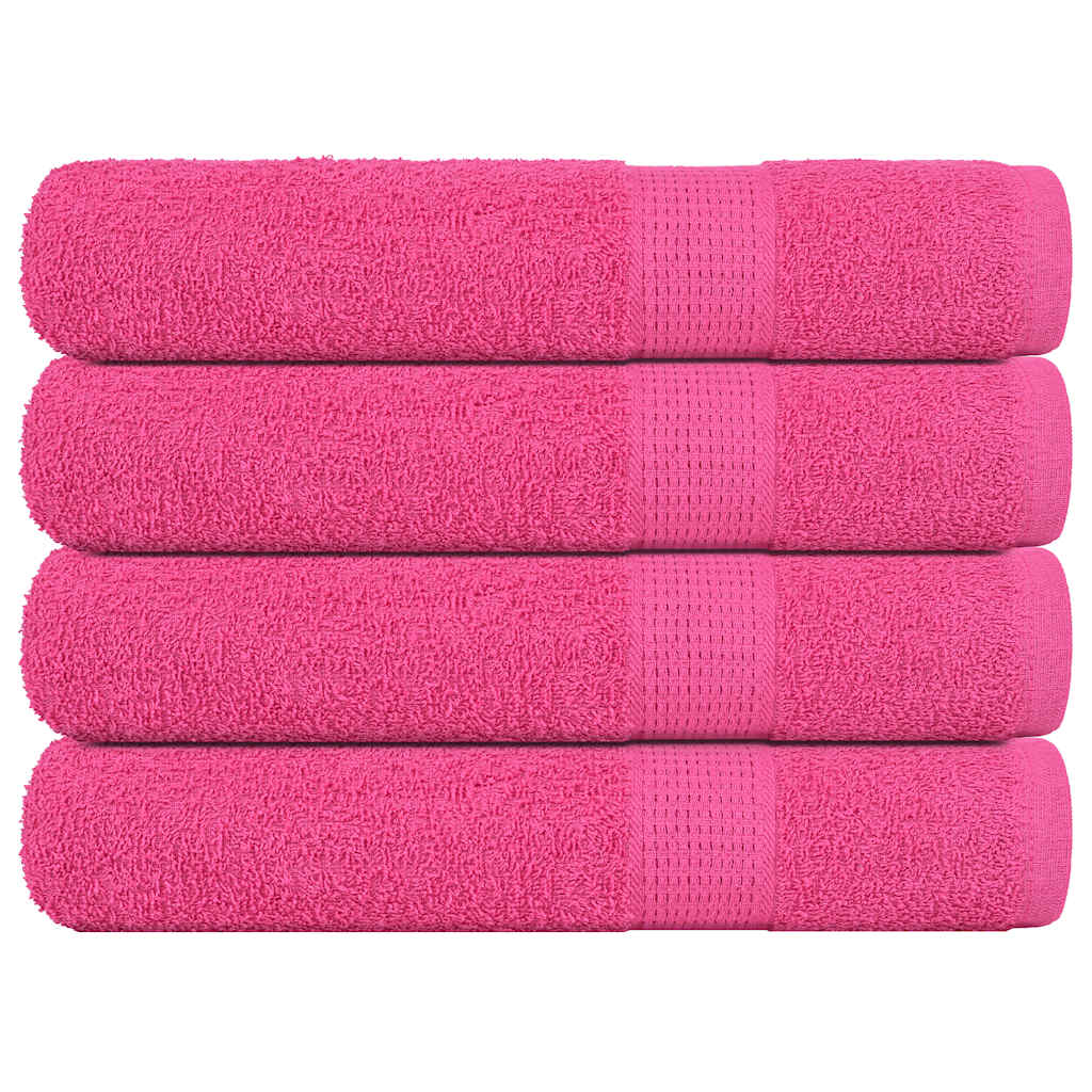 Toalhas frogn 4 pcs 100x200 cm 360 g/m² rosa