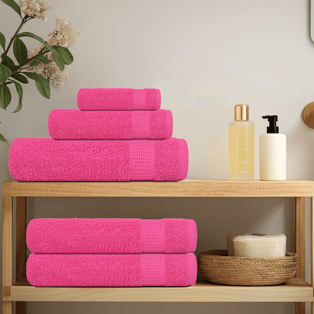 Toalhas frogn 4 pcs 100x200 cm 360 g/m² rosa