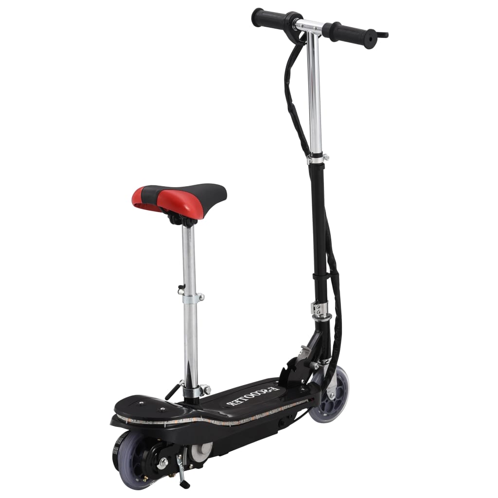 Trotinete para criança com assento e LED 120 w preto