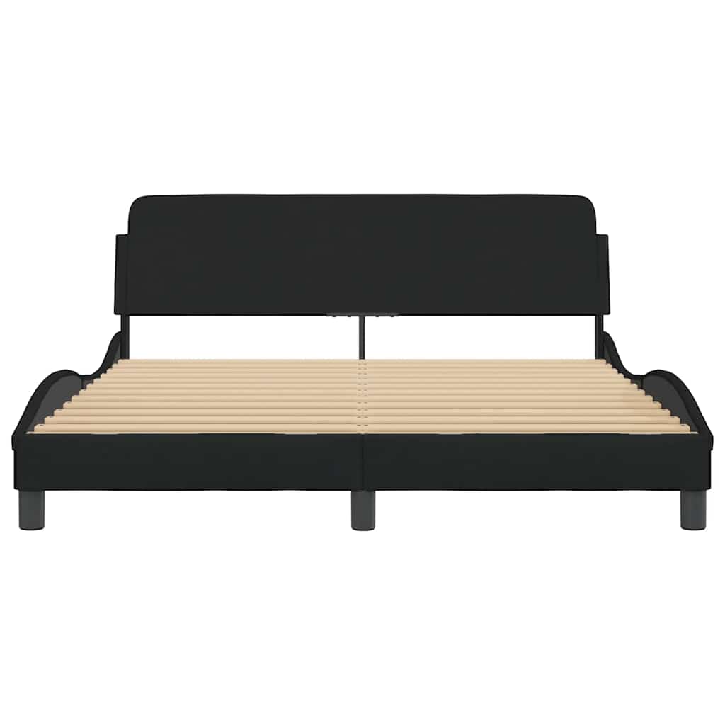 Estrutura de cama dover 160x200 cm tecido preto