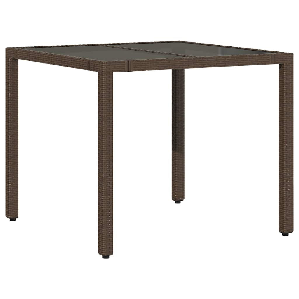 5 Pcs conjunto bistrô p/ jardim c/ almofadões vime PE castanho