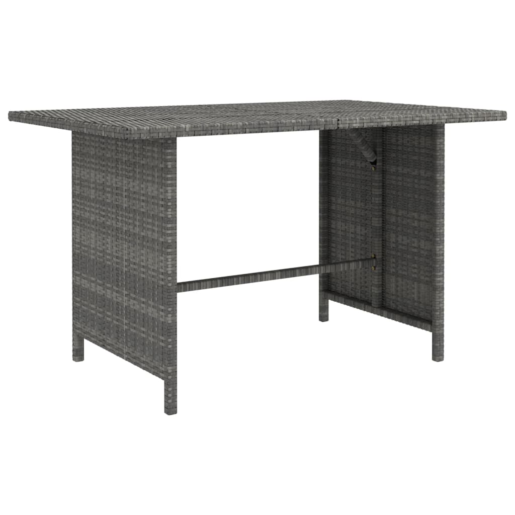 9 Pcs conjunto lounge de jardim c/ almofadões vime PE cinzento